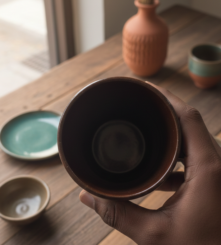 Sage & Earth Hand-Glazed Tall Mug