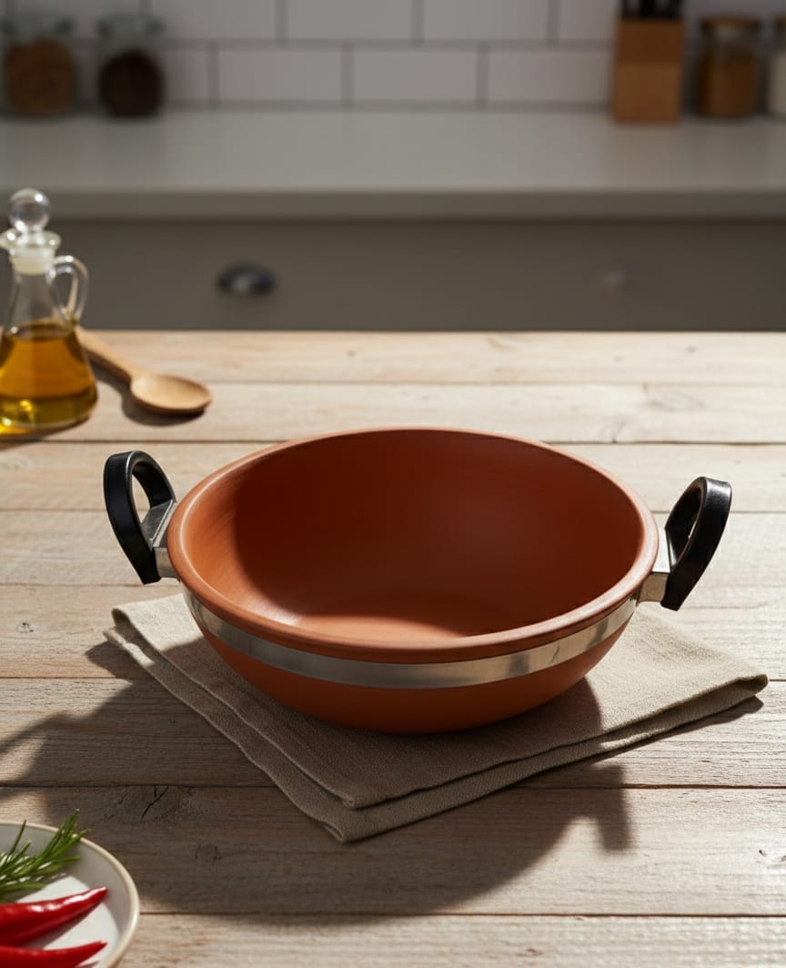 Natural Terracotta Cooking Handi – Traditional Flavor, Modern Design