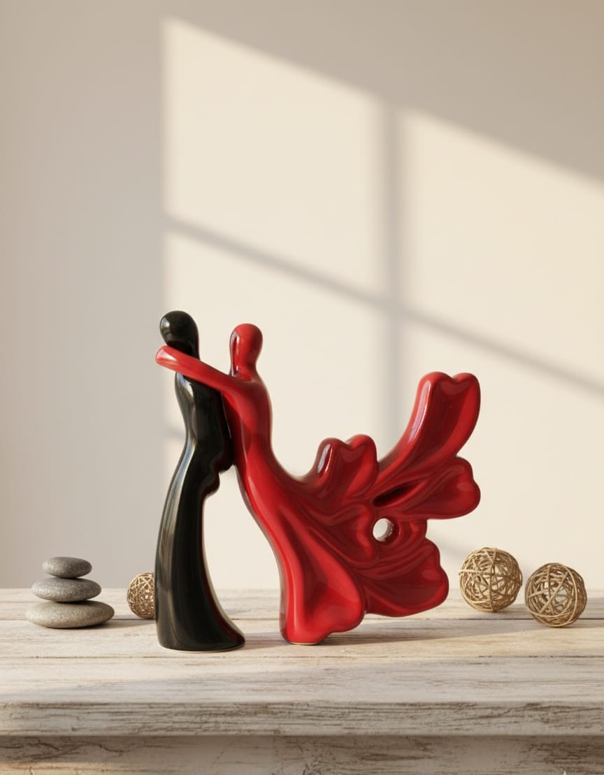 "The Eternal Dance" Abstract Couple Sculpture