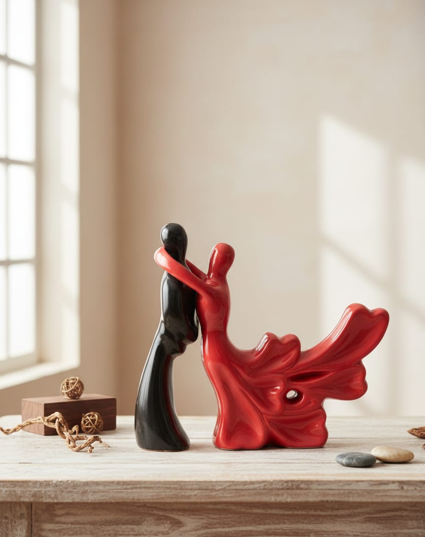 "The Eternal Dance" Abstract Couple Sculpture