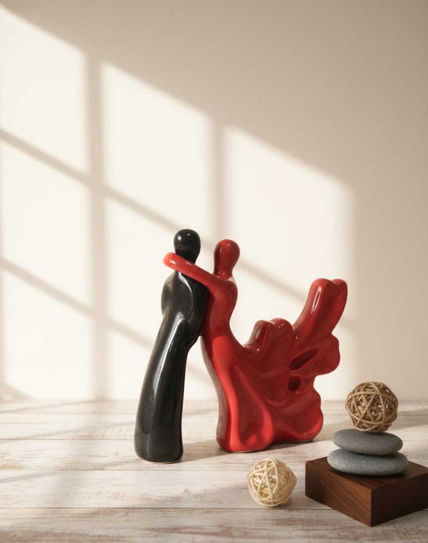 "The Eternal Dance" Abstract Couple Sculpture